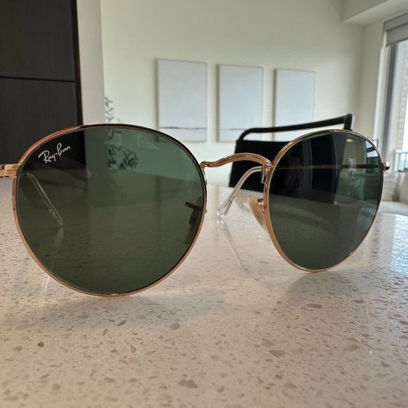 Ray-Ban Accessories - Ray-Ban Round Gold Metal Sunglasses (RB3447)